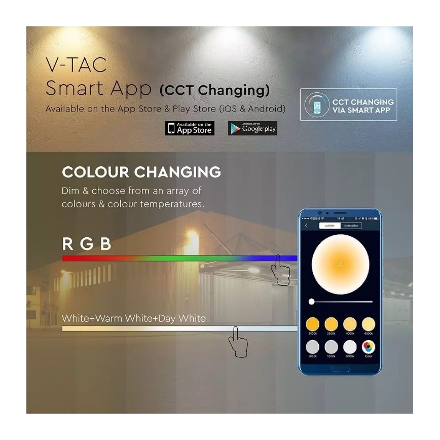 LED Pametni zatemnitveni RGB reflektor LED/20W/230V IP65 bel
