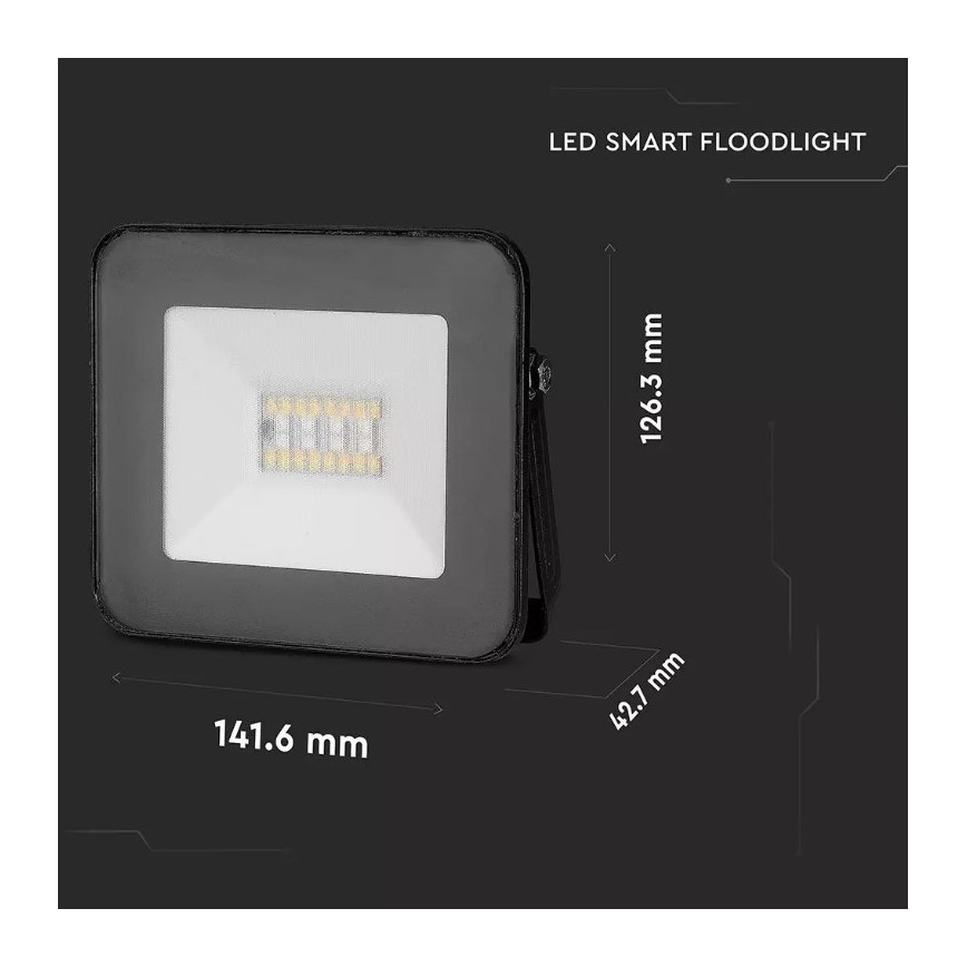 LED Pametni zatemnitveni RGB reflektor LED/20W/230V IP65 črn
