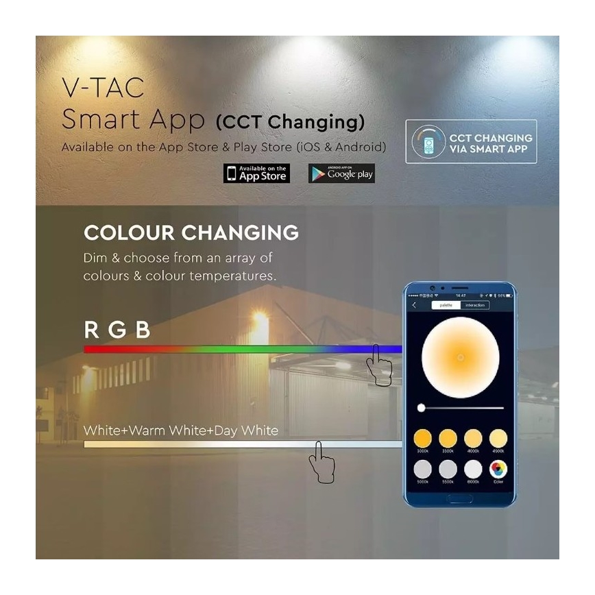 LED Pametni zatemnitveni RGB reflektor LED/20W/230V IP65 črn