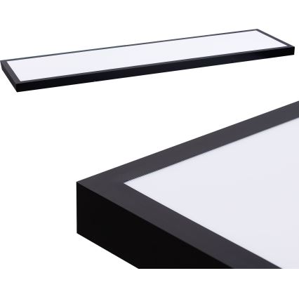LED Panel LED/60W/230V 4000K 30x120 cm črna