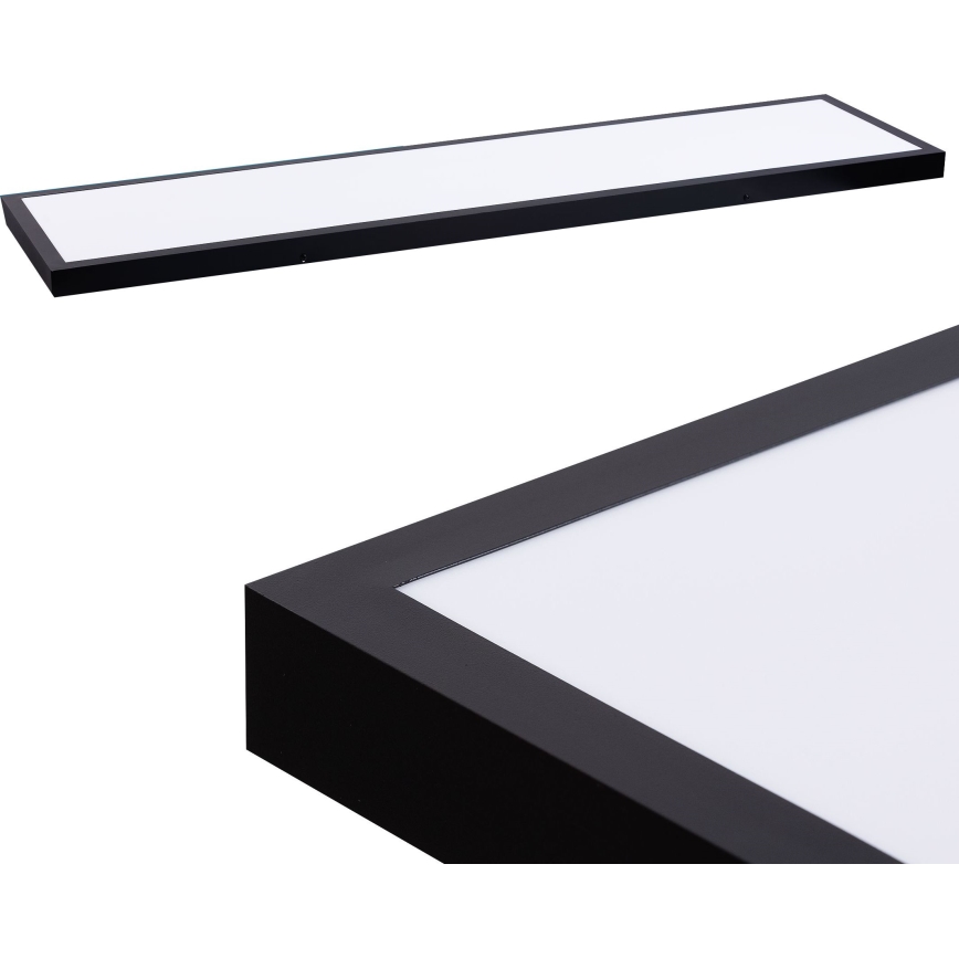 LED Panel LED/60W/230V 4000K 30x120 cm črna