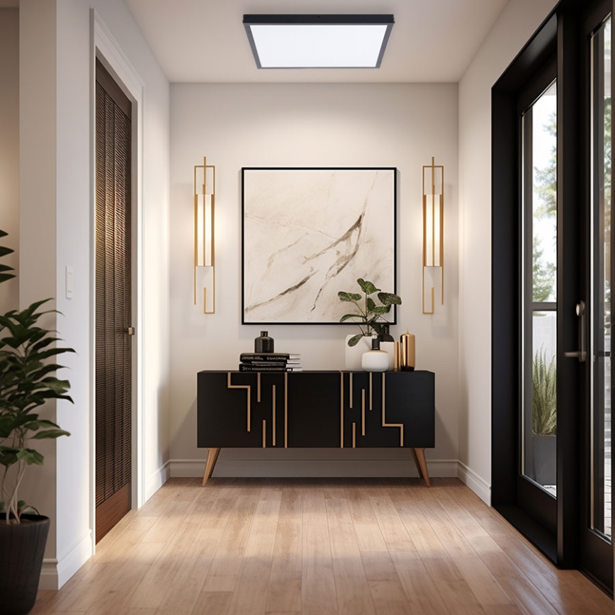 LED Panel LED/60W/230V 4000K 60x60 cm črna