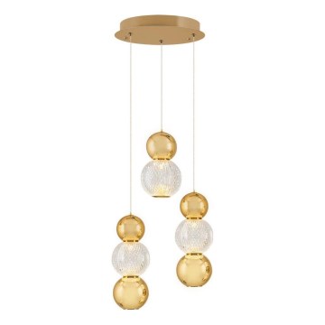 LED Pendularna svetilka CREMONA LED/17W/230V 3000K zlata