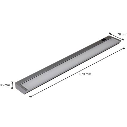 LED Podelementna svetilka LED/10W/230V srebrna