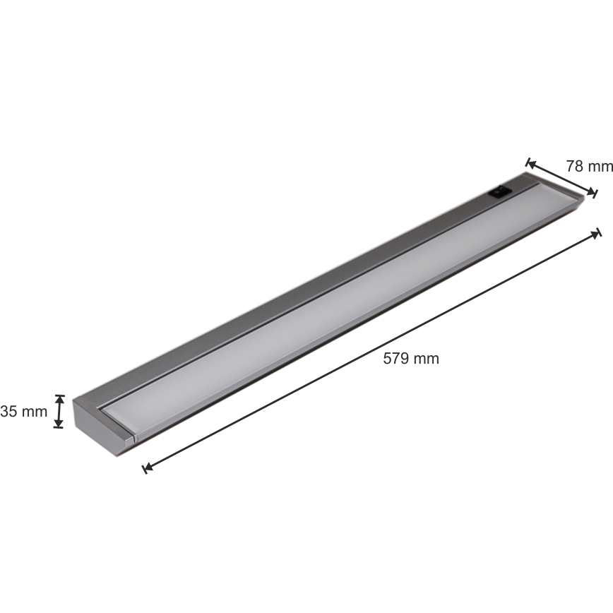 LED Podelementna svetilka LED/10W/230V srebrna