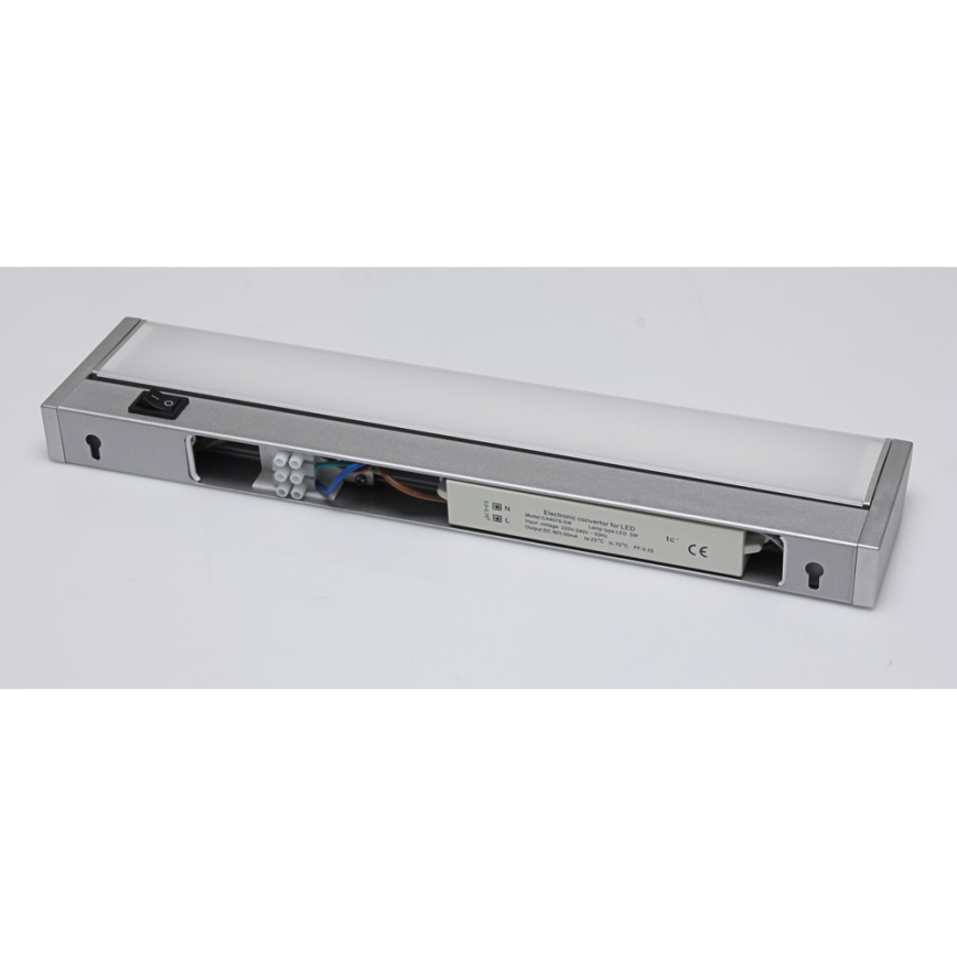 LED Podelementna svetilka LED/5W/230V srebrna