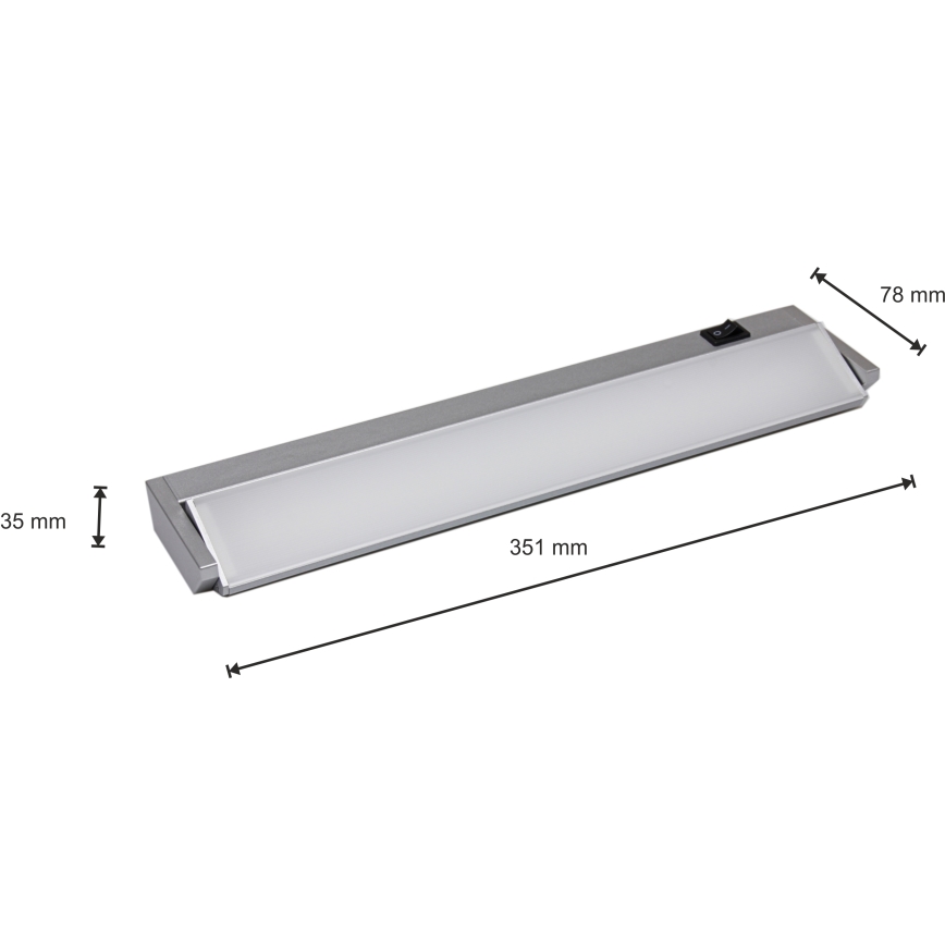 LED Podelementna svetilka LED/5W/230V srebrna