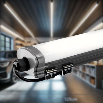 LED Podelementna svetilka LED/60W/230V 6000K 120 cm IP65 črna
