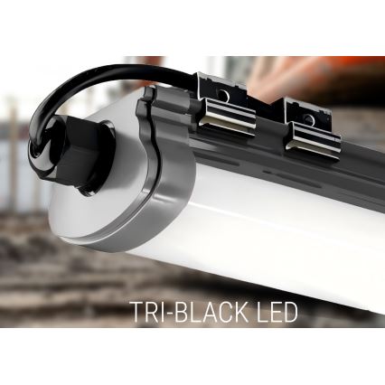 LED Podelementna svetilka LED/60W/230V 6000K 120 cm IP65 črna