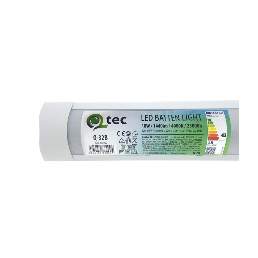 LED Podelementna svetilka QTEC LED/18W/230V 60 cm bela