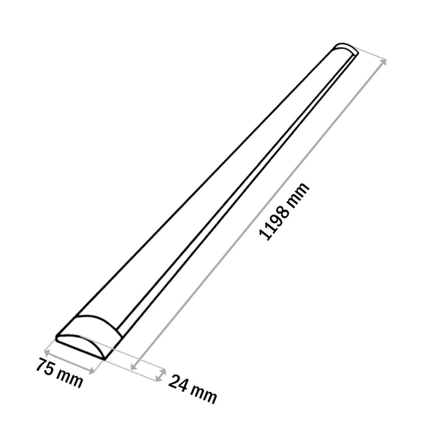 LED Podelementna svetilka QTEC LED/36W/230V 120 cm bela