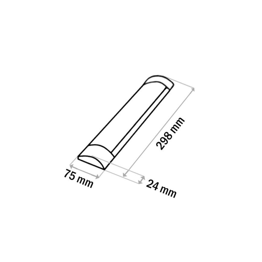 LED Podelementna svetilka QTEC LED/9W/230V 30 cm črna