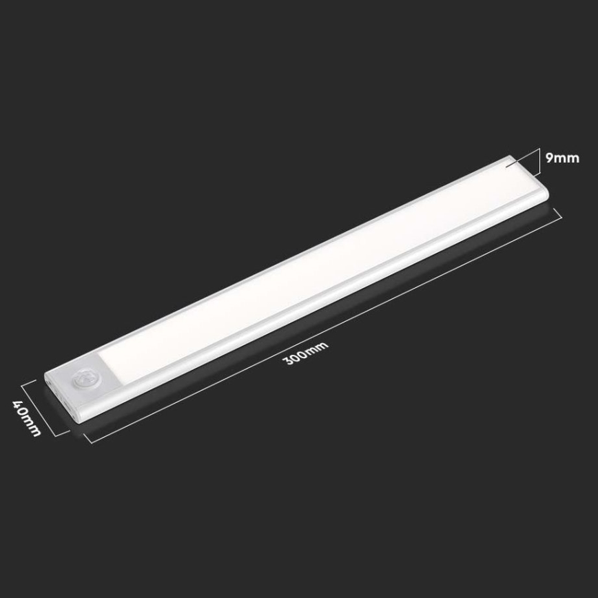 LED Podelementna svetilka s senzorjem LED/1,5W/5V 1500 mAh 3000K
