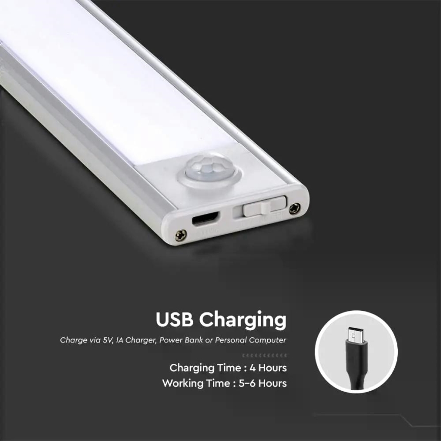 LED Podelementna svetilka s senzorjem LED/1,5W/5V 1500 mAh 4000K