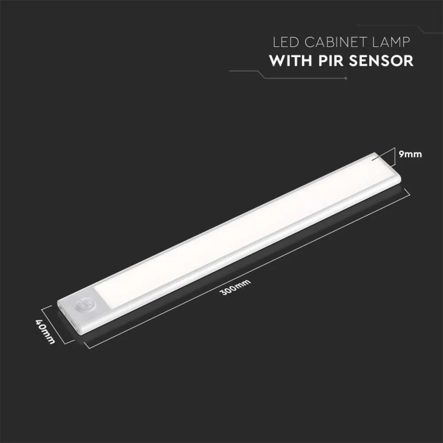 LED Podelementna svetilka s senzorjem LED/1,5W/5V 3000K 1500 mAh