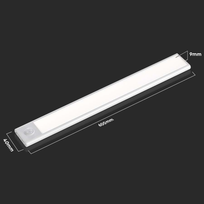 LED Podelementna svetilka s senzorjem LED/2,5W/5V 3000 mAh 3000K