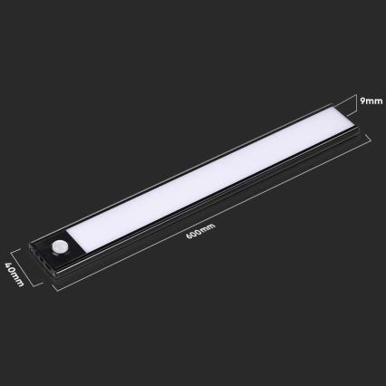 LED Podelementna svetilka s senzorjem LED/2,5W/5V 4000K 3000 mAh