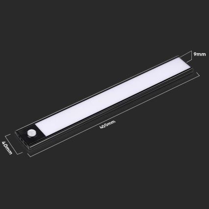 LED Podelementna svetilka s senzorjem LED/2W/5V 2200 mAh 3000K