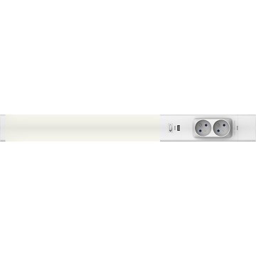 LED Podelementna svetilka z vtičnicami in USB priključki LED/18W/230V 4000K srebrna