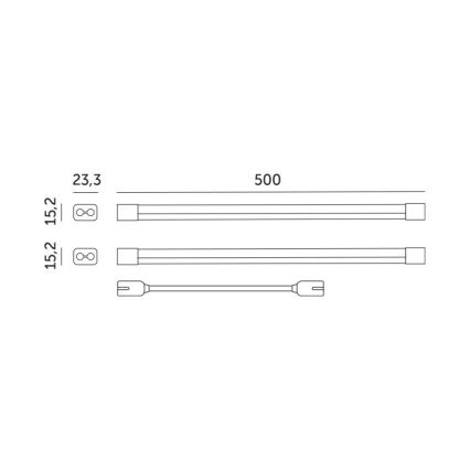 LED Podelementna svetilka za gojenje rastlin GROWLY 2xLED/8,5W/230V bela