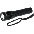 LED polnilna aluminijasta ročna svetilka LED/3W/2000 mAh IPX4 črna