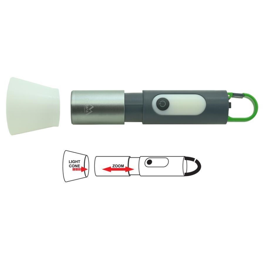 LED Polnilna baterijska svetilka LED/10W/3,7V 750 sijajni 10h 1500 mAh