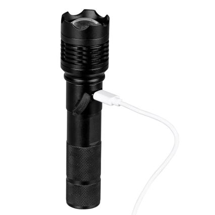LED Polnilna baterijska svetilka LED/10W/5V IPX4 800 sijajni 1200 mAh
