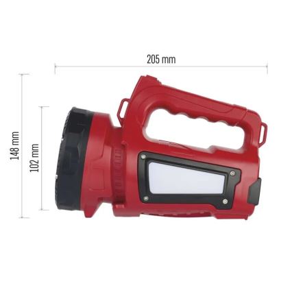 LED Polnilna baterijska svetilka LED/3,7V IP44 1000 lm 15000mAh
