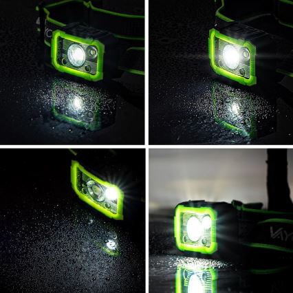 LED polnilna čelovka s senzorjem in zatemnitvijo LED/10W/5V IP66 750 lm 1500 mAh