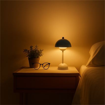 LED polnilna dotikna namizna svetilka COSTA LED/3W/5V 2400 mAh 3000-6000K bela