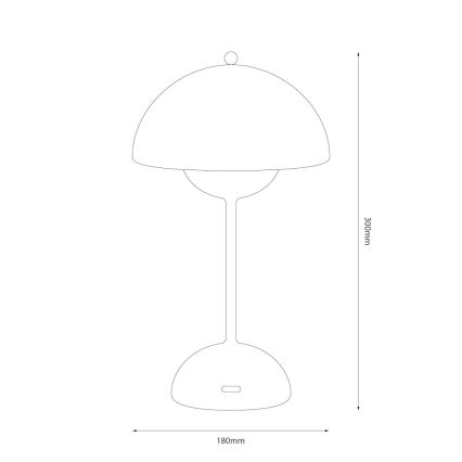 LED polnilna dotikna namizna svetilka COSTA LED/3W/5V 2400 mAh 3000-6000K bela
