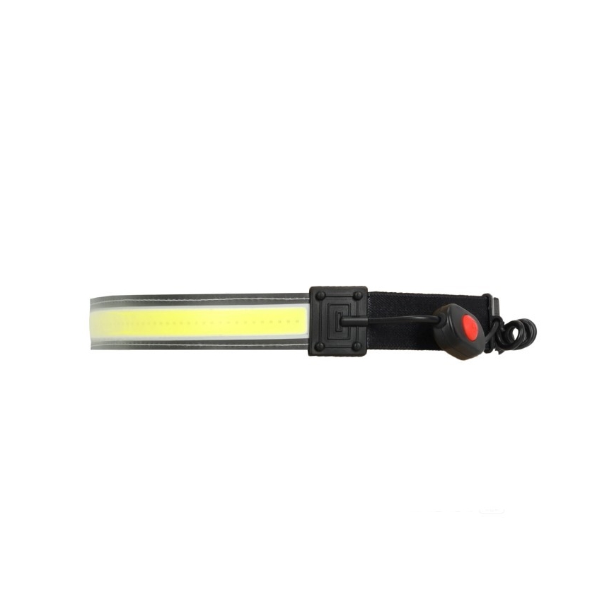 LED polnilna naglavna svetilka 2xLED/5V 180 lm 900 mAh črna