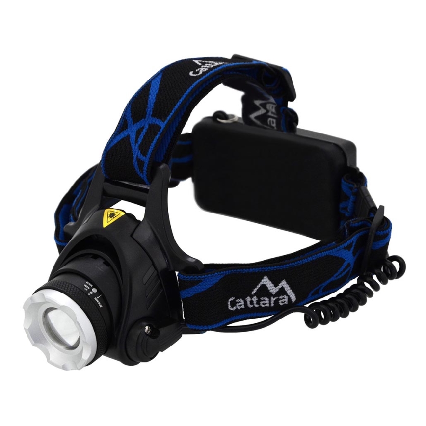 LED Polnilna naglavna svetilka LED/6W/7,4V 2x2800 mAh IP44 črna/modra