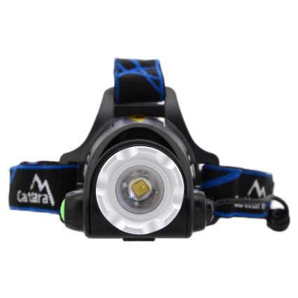 LED Polnilna naglavna svetilka LED/6W/7,4V 2x2800 mAh IP44 črna/modra