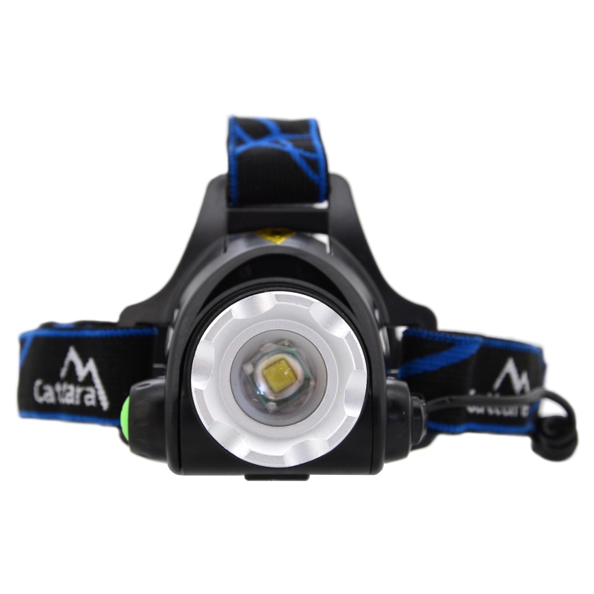 LED Polnilna naglavna svetilka LED/6W/7,4V 2x2800 mAh IP44 črna/modra
