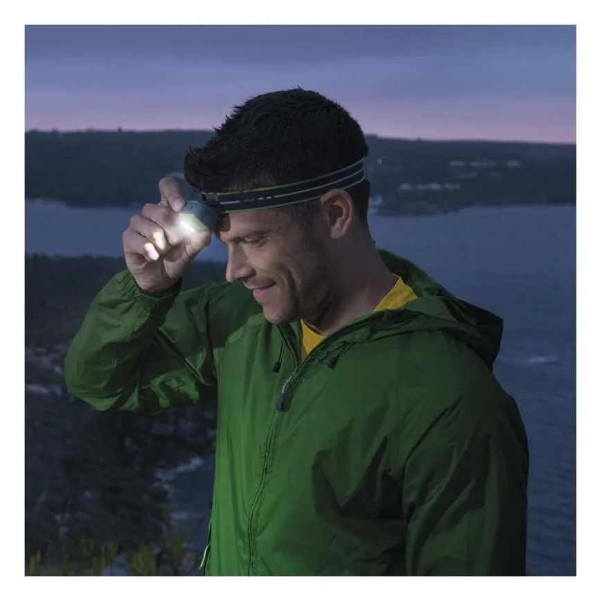 LED polnilna naglavna svetilka LED/USB 1600 mAh IPX6