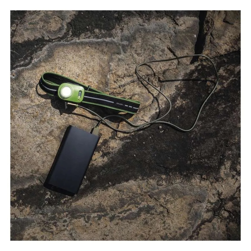 LED polnilna naglavna svetilka LED/USB 1600 mAh IPX6