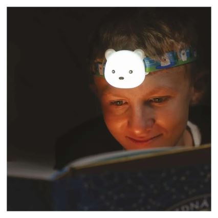 LED polnilna naglavna svetilka LED/USB 500 mAh medved