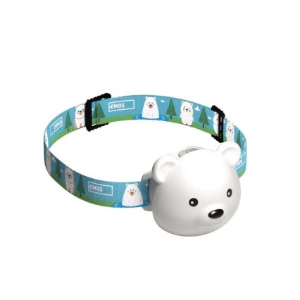 LED polnilna naglavna svetilka LED/USB 500 mAh medved