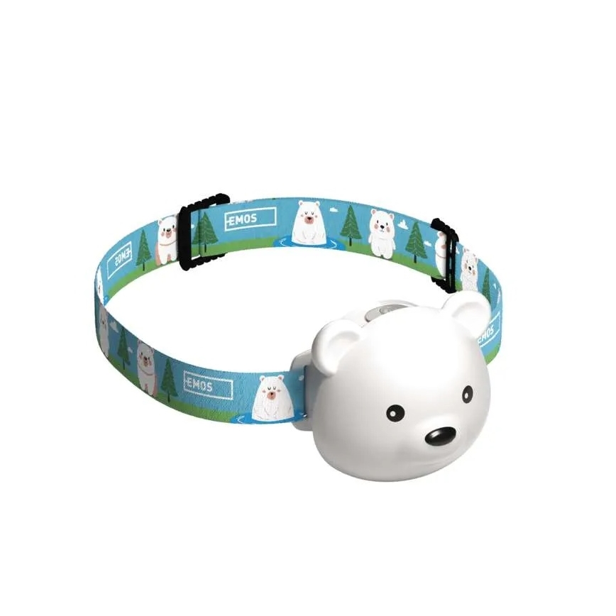 LED polnilna naglavna svetilka LED/USB 500 mAh medved