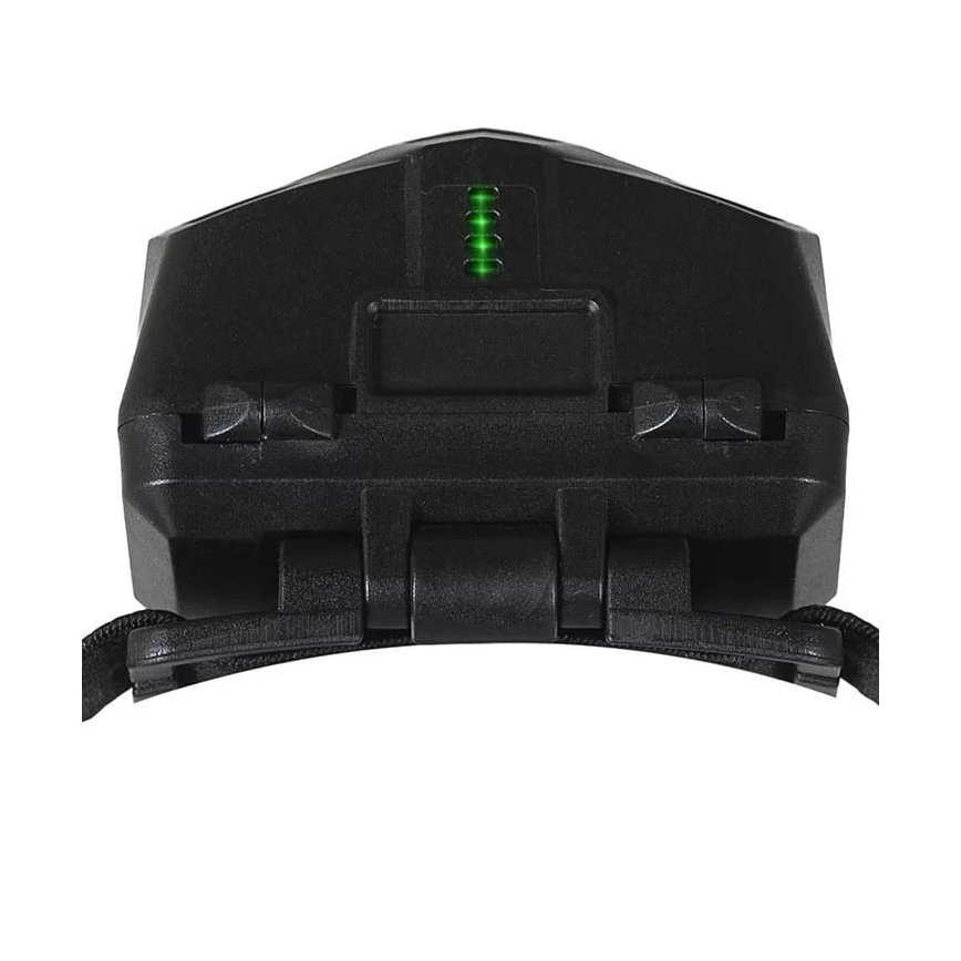 LED Zatemnitvena polnilna naglavna svetilka s senzorjem in rdeča luč 2xLED/5W/5V/3xAAA IP65 500 sijajni 1200 mAh