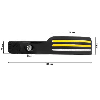 LED Zatemnitvena polnilna naglavna svetilka s senzorjem in rdeča luč 4xLED/5V IP44 300 sijajni 1200 mAh