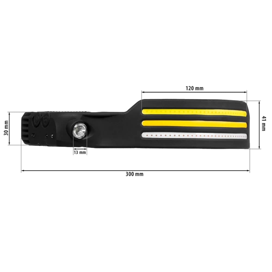 LED Zatemnitvena polnilna naglavna svetilka s senzorjem in rdeča luč 4xLED/5V IP44 300 sijajni 1200 mAh