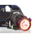 LED Polnilna naglavna svetilka z rdečo lučko LED/10W/7,4V IP44 črna/modra