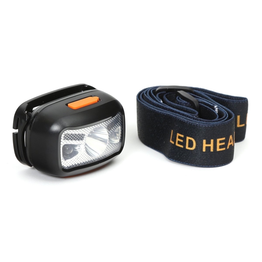 LED Polnilna naglavna svetilka z rdečo lučko LED/3W/5V