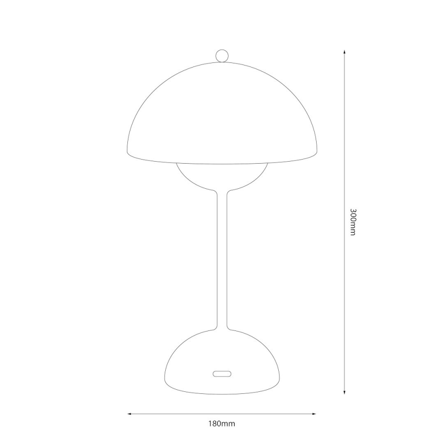 LED polnilna namizna svetilka na dotik COSTA LED/3W/5V 2400 mAh 3000-6000K črna