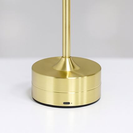 LED polnilna namizna svetilka TAVOLO, na dotik, 2,5W/5V, 2400 mAh, 3000-6000K, zlata