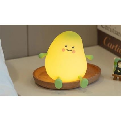 LED polnilna otroška nočna lučka z nastavljivo svetlostjo LED/1W/5V 3000K 800 mAh mango