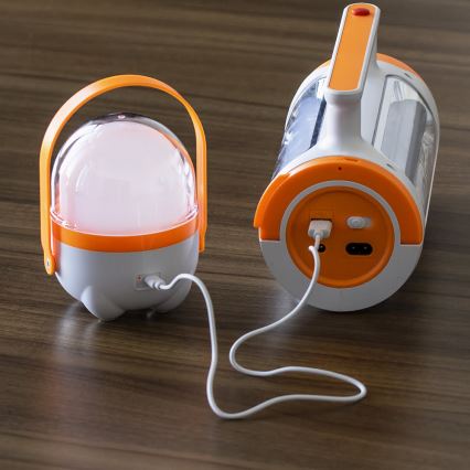 LED nastavljiva polnilna svetilka 2v1 s funkcijo powerbanke LED/5W/230V 3500 mAh