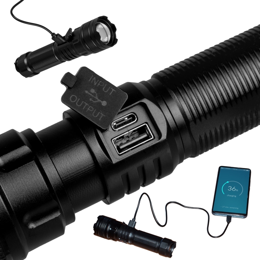 LED nastavljiva polnilna svetilka z funkcijo powerbanke LED/10W/5V IPX4 600 lm 2000 mAh